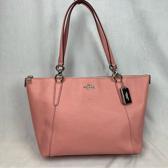 Coach F57526 Ava Tote Crossgrain Leather Bag Blush Pink /...